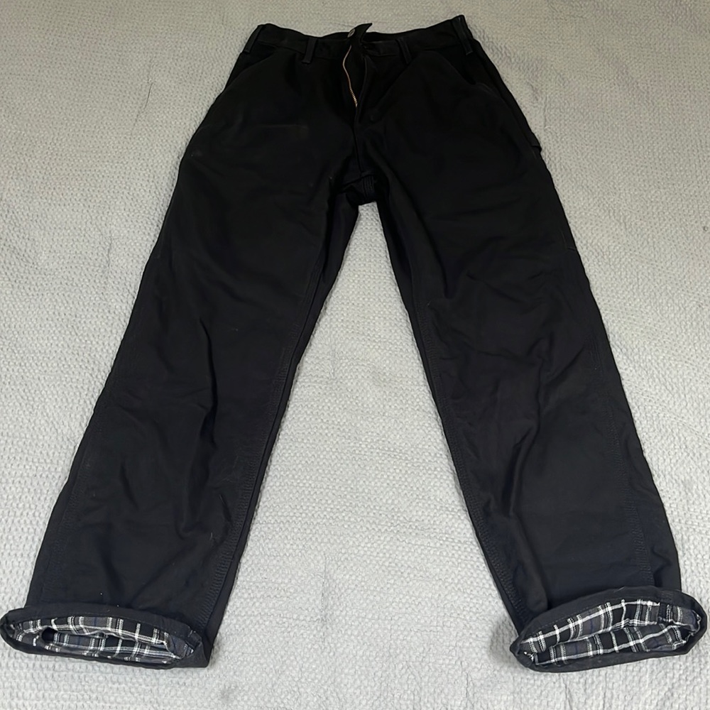 Carhartt Men's Relaxed Fit Twill Utility Work Pant Flannel Lined